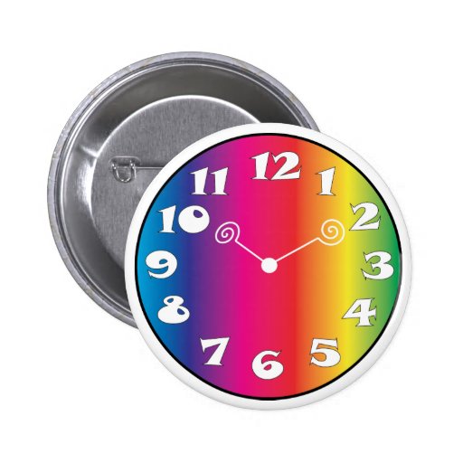 Clock Face Button Badge Zazzle
