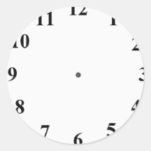 Clock Face Round Stickers