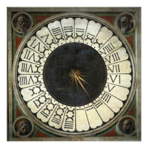 Clock in the Duomo by Uccello, Renaissance Art Personalized Invitation
