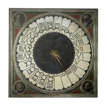 Clock in the Duomo by Uccello, Renaissance Art Ceramic Tile