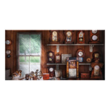 Clocksmith - In the Clock Repair Shop Photo Card