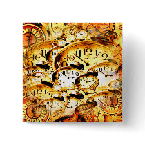 Clockwork Collage Pins