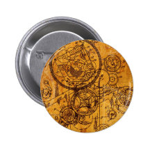 Clockwork Collage Buttons