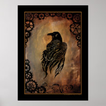 Clockwork Raven Posters