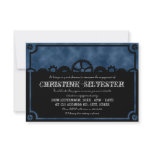 Clockwork Silhouette, 3.5"x5" engagement invitations