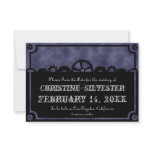 Clockwork Silhouette, 3.5"x5" save the date invitations