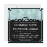 Clockwork Silhouette, 5.25"x5.25" engagement invitations