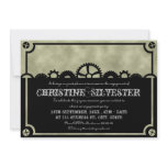 Clockwork Silhouette, 5"x7" engagement invitations