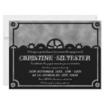 Clockwork Silhouette, 6.5"x8.75" engagement invitations