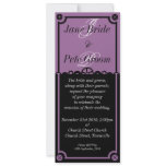 Clockwork silhouette, long wedding invitation
