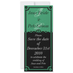 Clockwork silhouette, save the date announcement invitations