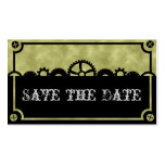 Clockwork Silhouette, save the date mini cards business cards