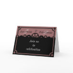 Clockwork Silhouette, wedding invitation card*
