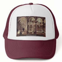 Cloister In Venice, By Guardi Francesco Mesh Hats