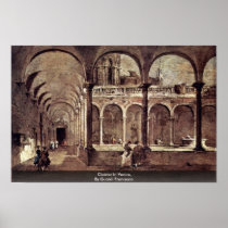 Cloister In Venice, By Guardi Francesco Posters