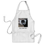 Close up of a Black and White Ruffed Lemur Apron