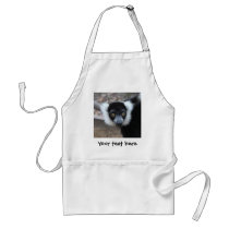 Close up of a Black and White Ruffed Lemur Apron