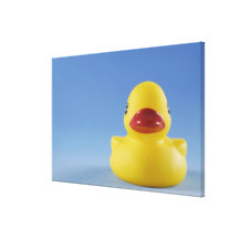 Close-up of a rubber duck gallery wrap canvas