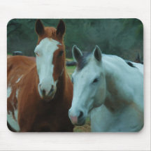 Close up of Equine Friends in Hill Country Mouse Pad