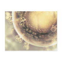 Close up of the structure of an HIV cell Post Card