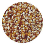 Close-up of unpopped popcorn kernels texture stickers