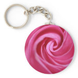 Close up on a pink rose key chains