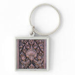 Close-up on an engraved red stone in Angkor Key Chains