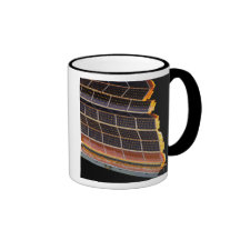 Close-up view of the solar arrays coffee mugs