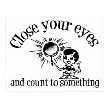 Close Your Eyes And Count To Something Postcard
