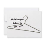 closet hanger invitations