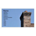 closeup of a modern brick chimney business card templates