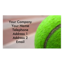 Closeup of a Tennisball Business Card Template