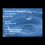 Closeup of Blue Water Drop