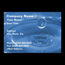 Closeup of Blue Water Drop