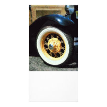 Closeup of Car Wheel Picture Card