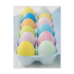 Closeup of colored Easter eggs Postcard