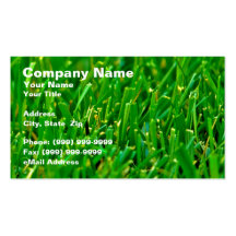 Closeup of Green Lawn Business Card Template