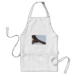 Closeup of seagull flying apron