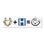 Cloth + Hospital = Happy Baby bumper stickers