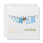 Clothesline Baby Shower Invitations