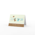 Clothesline Baby Shower Thank You Cards