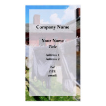 Clothing Hanging on Line Closeup Business Cards