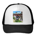 Clothing Hanging on Line Closeup Hats