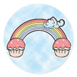 cloud background, End of Rainbow Cupcakes stickers