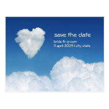 Cloud Nine - Save the Date card Postcards