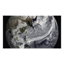 Cloud simulation of a single day 3 photographic print