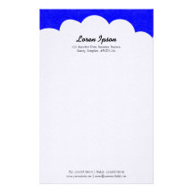 Cloud Top - Blue II Custom Stationery