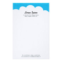 Cloud Top - Blue Stationery Design