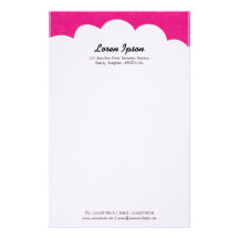 Cloud Top - Crimson Customized Stationery