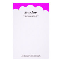 Cloud Top - Magenta Stationery Design